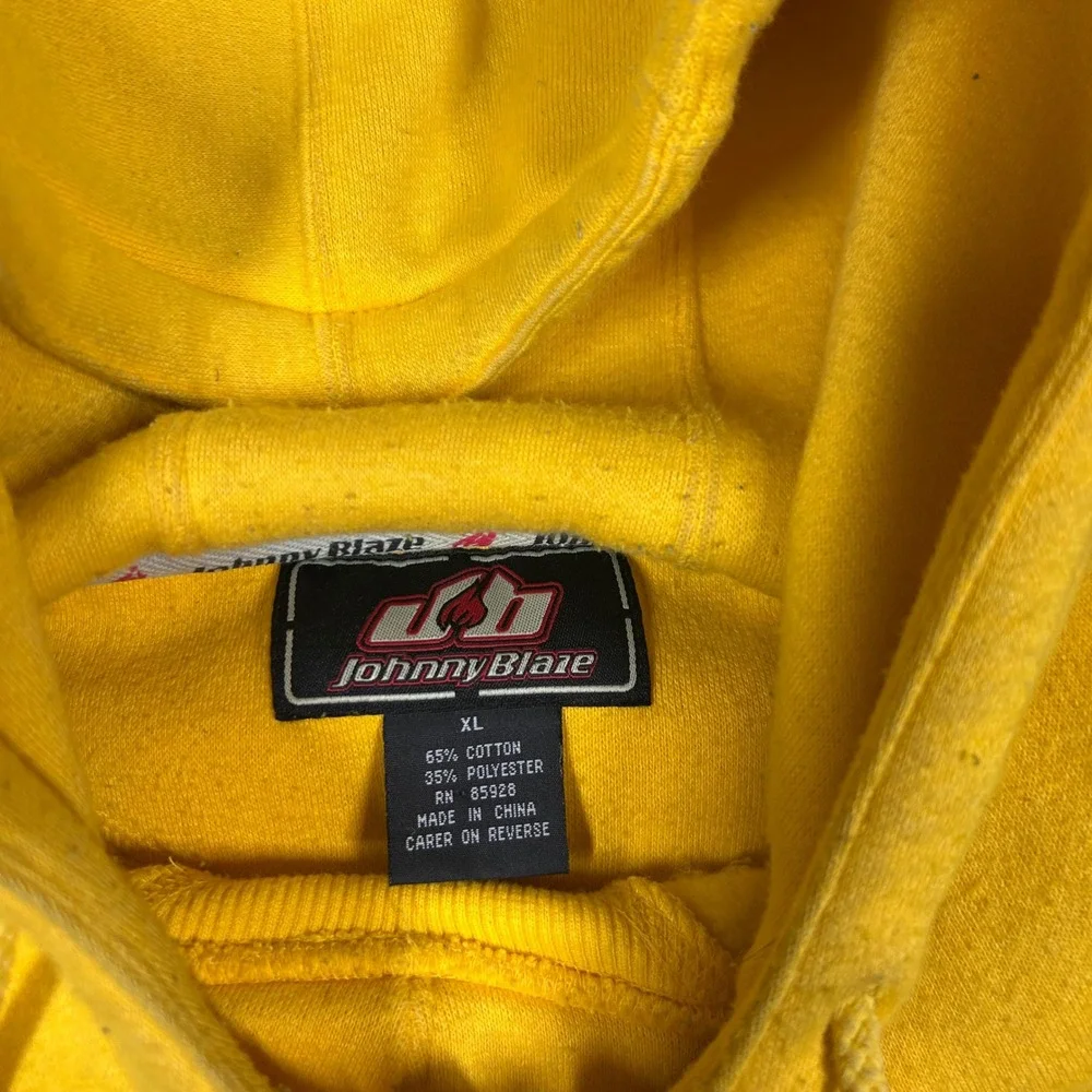Johnny Blaze Hoodie Men's XL Los Angeles Lakers 44‎ Yellow Kobe Bryant Tribute